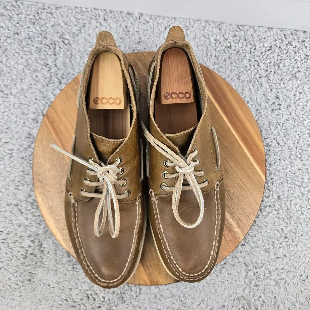 Sperry Top Sider Men 12M Authentic Original Brown Leather Chukka Boot Boat Shoe